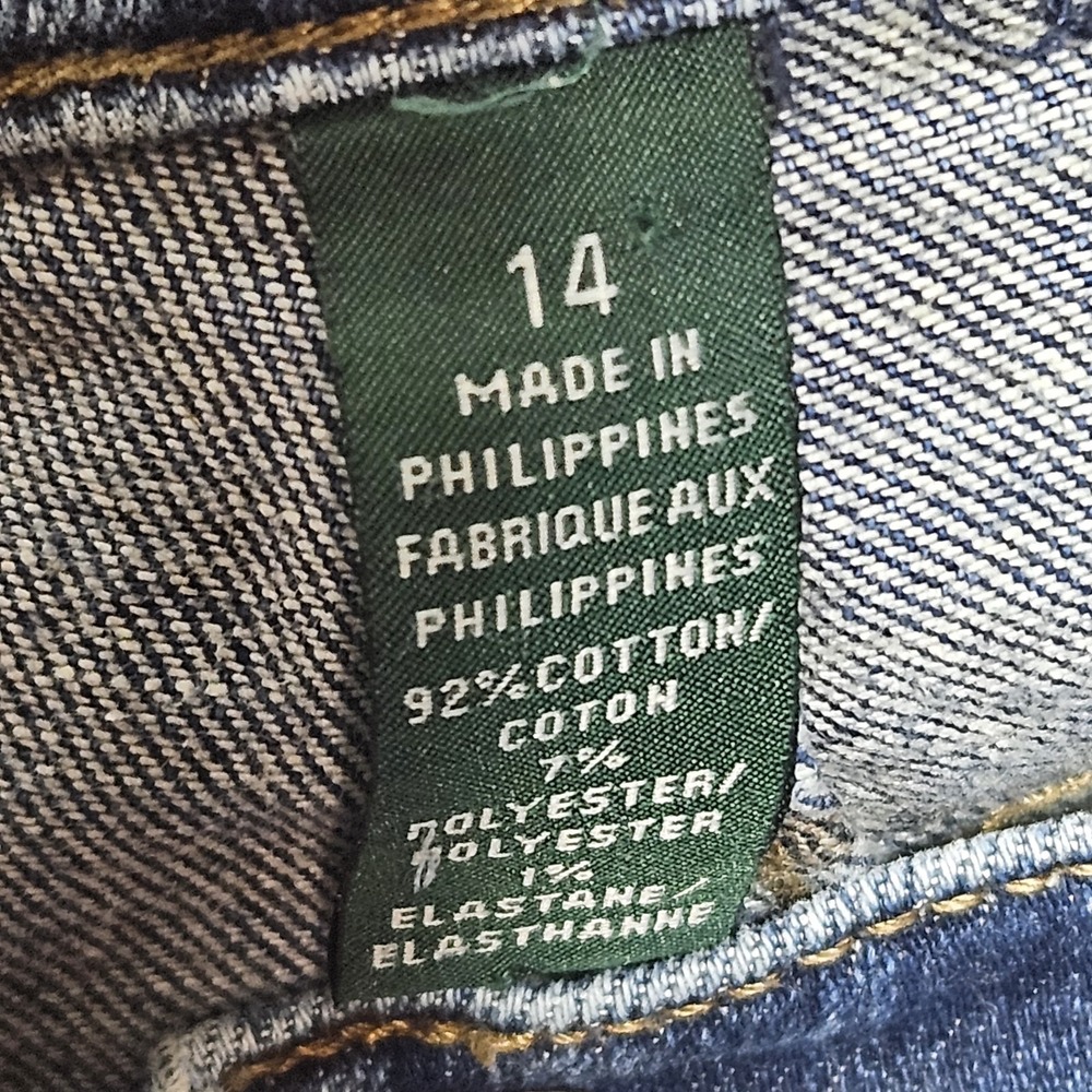 Lauren Ralph Lauren (LRL) Women's‎ Modern Straight Denim Jeans - 14 - Midrise - Picture 6 of 10